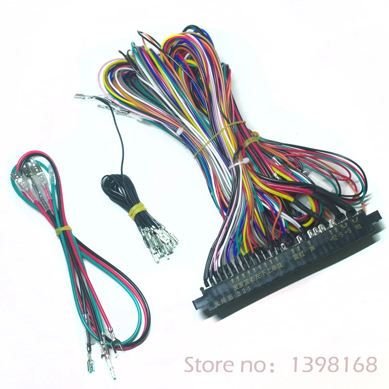 Jamma Arnés de cables de 28 pines con 5,6 botones para juego de arcade machine/gabinete accesorios 6 cables del botón de acción ENVÍO GRATIS