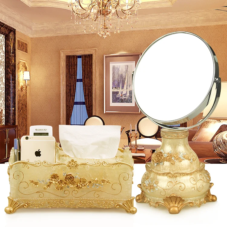 Мини-зеркало, двойное лицо, верхний стол, зеркало, портативная мусорная корзина увеличительное зеркало - Цвет: see chart