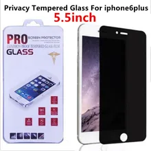 100 шт 9 H 0,3 мм защита экрана против шпиона из закаленного стекла для iPhone 6 plus 5,5 дюймов защитное стекло Анти-шпион для iPhone6 plus