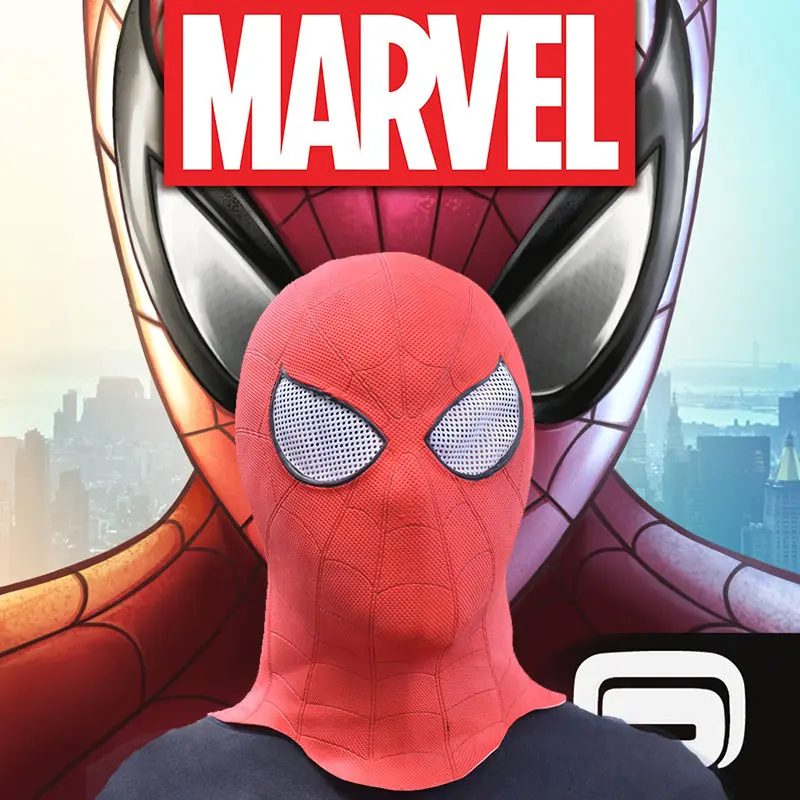 Маска супергероя Человека-паука яда, косплей, маска Человека-паука Эдварда Буллока, маска темного супергероя яда, латексная маска, Вечерние Маски на Хэллоуин - Цвет: Spider-Man