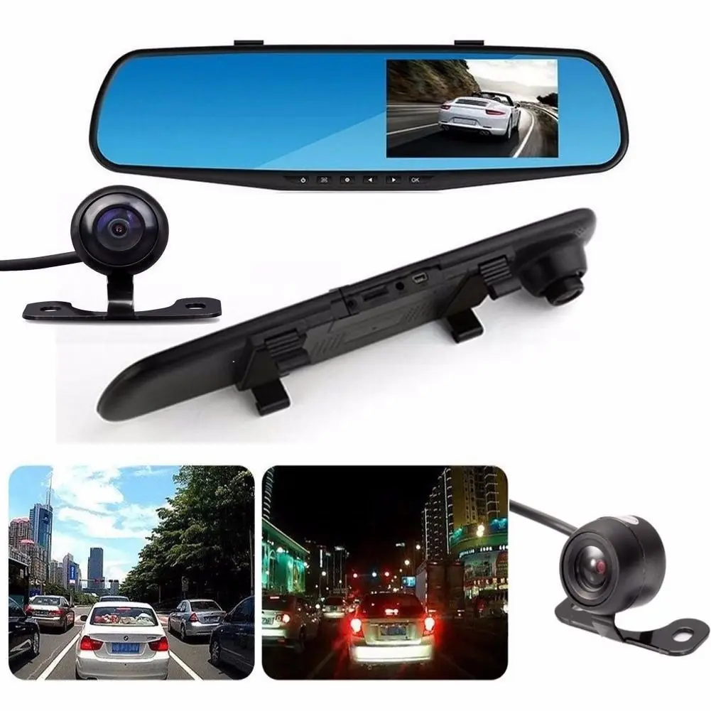 

New 1080P HD Car Dash Camera Dual Cam Vehicle Front Rear DVR Lens Video Recorder