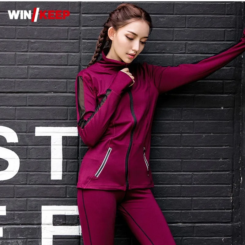

New Jogging Suit For Women Gym Training Tracksuit Sportswear Ropa Deportiva Female Running Sets Legging Fitness Sport Jacket Bra