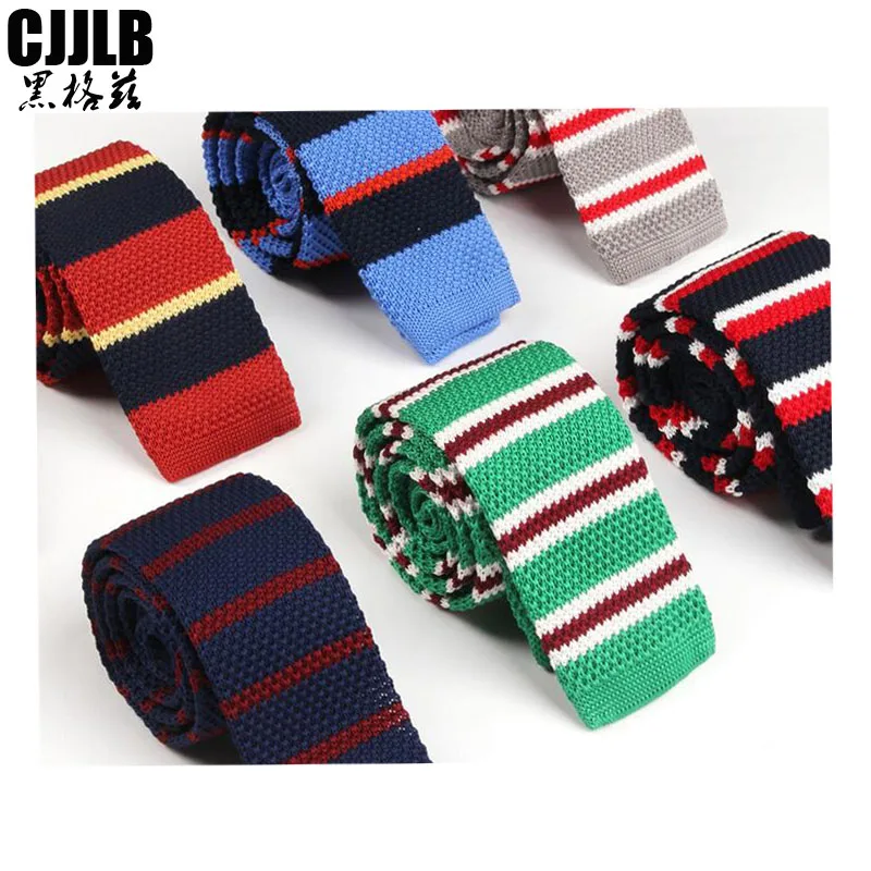 Повседневные 5 см новые модные мужские вязаные галстуки брендовые обтягивающие тонкие Дизайнерские мужские s трикотажные шеи галстук Узкий Тонкий Мужские галстуки