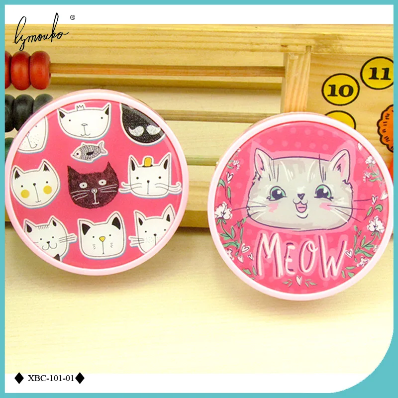 Lymouko дизайн милый маленький кот портативный контейнер контактные линзы коробка для комплекта для женщин подарок для девочек чехол для контактных линз