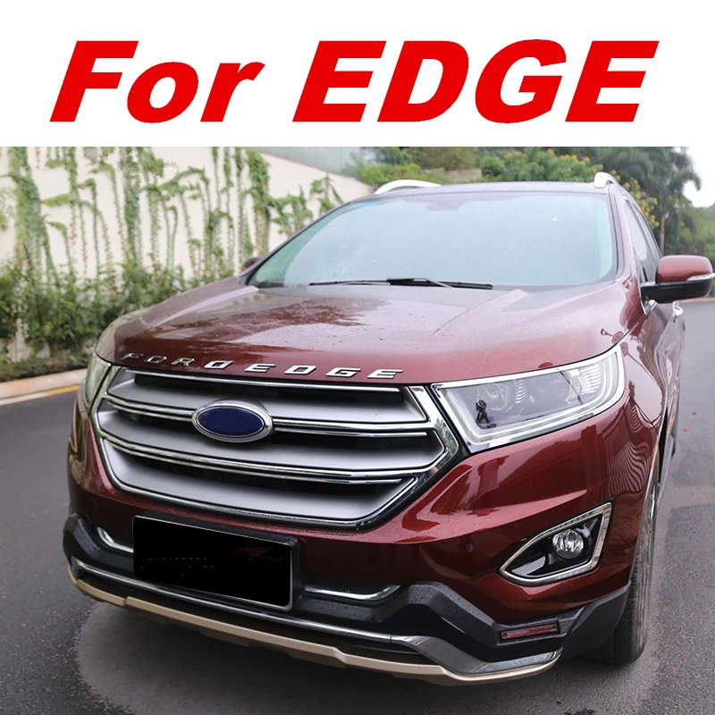 

For Ford EDGE CAR ACCESSORIES electroplate DIY Stainless car 3D Wording Fixed Letters Hood Emblem Logo Badge Sticker VIP