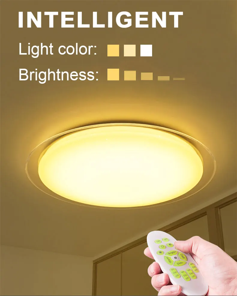 Светодио дный светодиодный потолочный светильник с пультом дистанционного управления для гостиной спальни кухни звездное небо эл