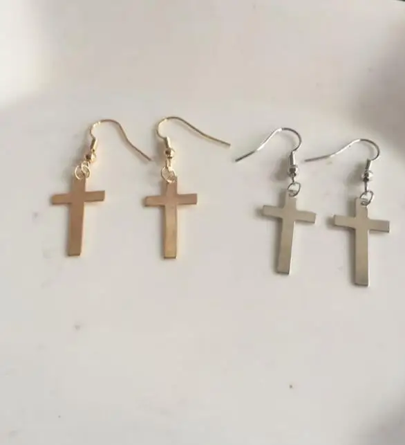 

EY931 Sell well 2018 new listing fashion geometric alloy cross frame earrings Female charm jewelry 1 pair