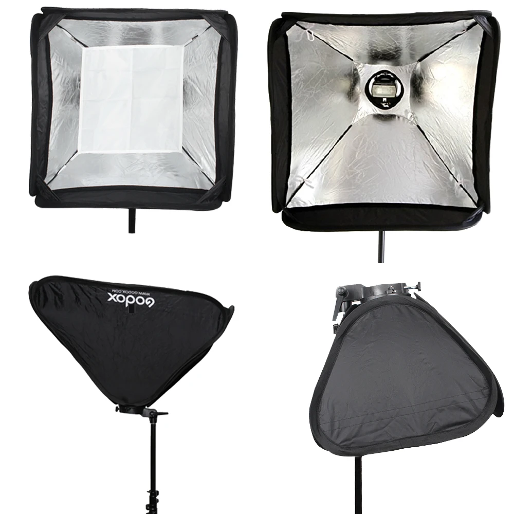  Godox Portable Softbox 40x40 cm Kit + S-type Bracket Bowens Mount Holder for DSLR Camera Photograph