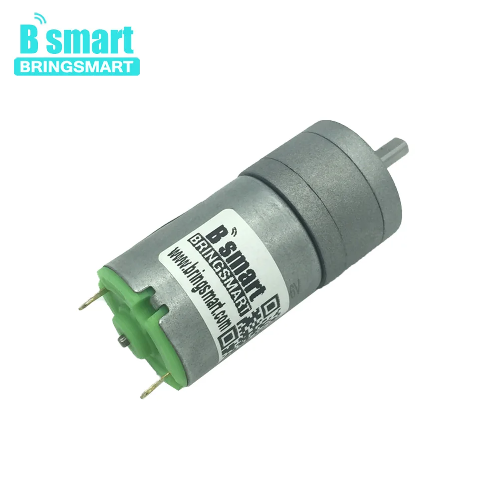 

Bringsmart JGA25-280 12V DC Gear Motor 6V Mini Carbon Brush Geared Electric Motor for Smart Car DIY Toys Strong Magnetic Reducer