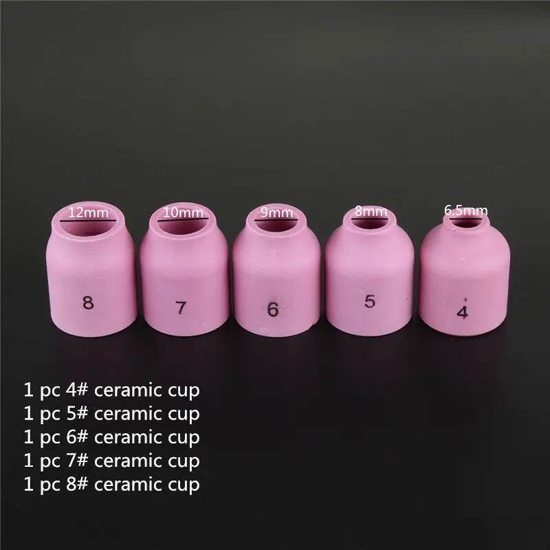 

36pcs/Set TIG Welding Accessory Tool Parts Replacement Seal Ring Electrode Clamp Slot Joint Ceramic Cup
