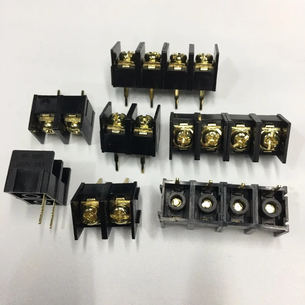 10PCS KF/DG1000 2-10Pin 10mm Pitch Terminal Block Connector 300V 25A 2/3/4/5/6/7/8/9/10/Pin | Электроника