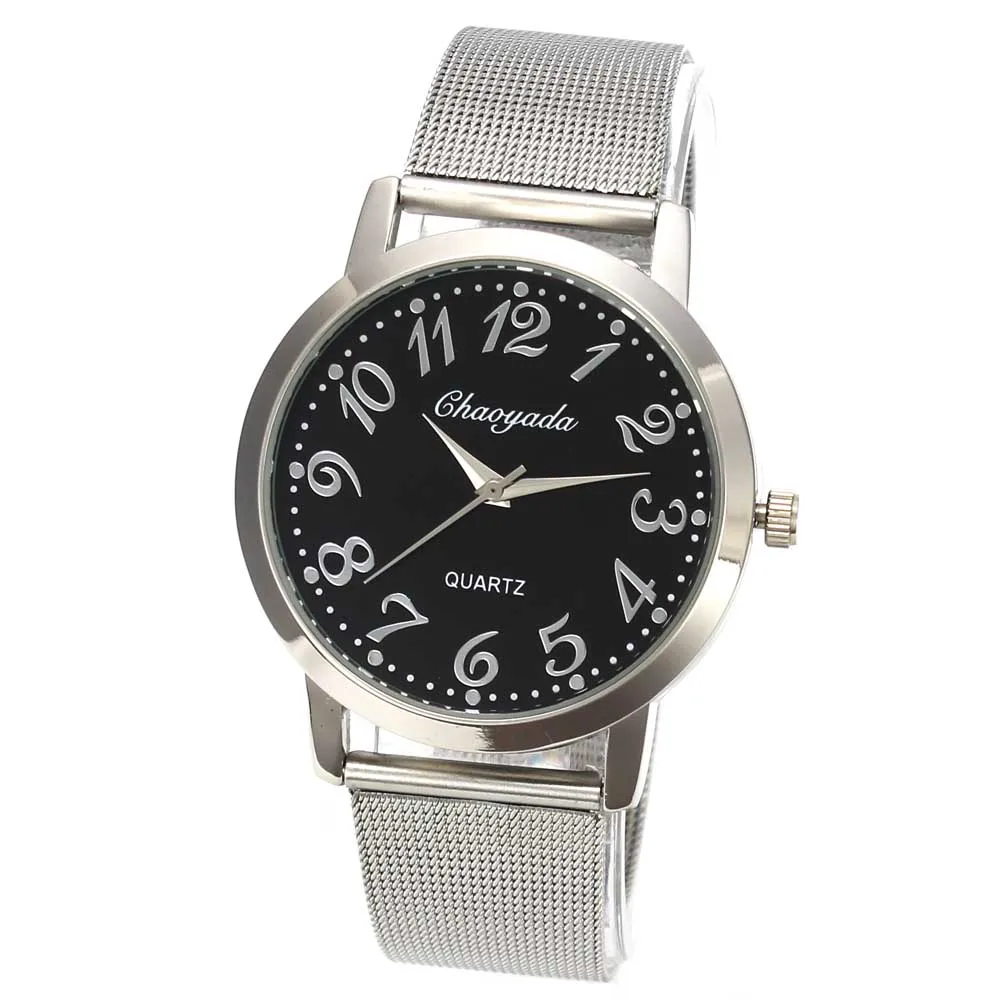 Men s Women s font b Couple b font Silver Casual Business font b Watches b