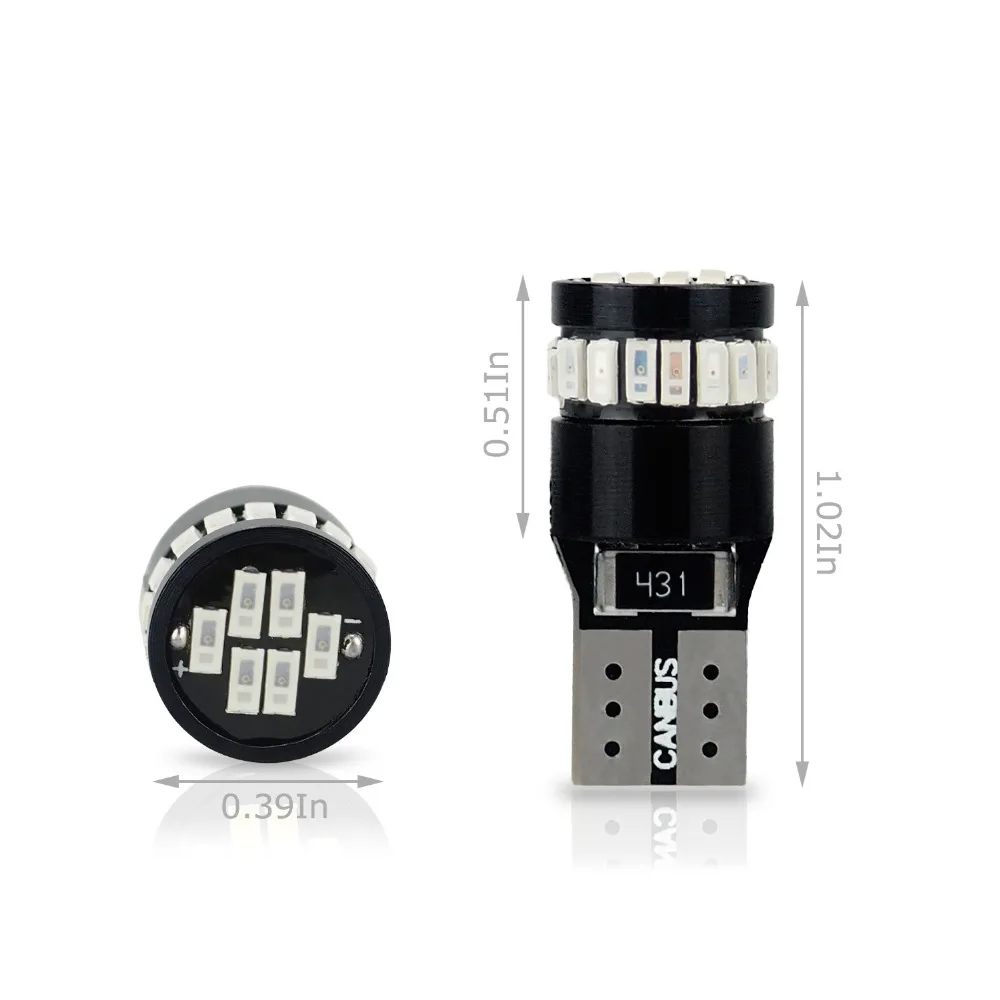 2x T10 W5W Светодиодная лампа Canbus для стояночных огней Subaru Volvo Audi Seat Leon Honda Civic Mini Cooper Kia