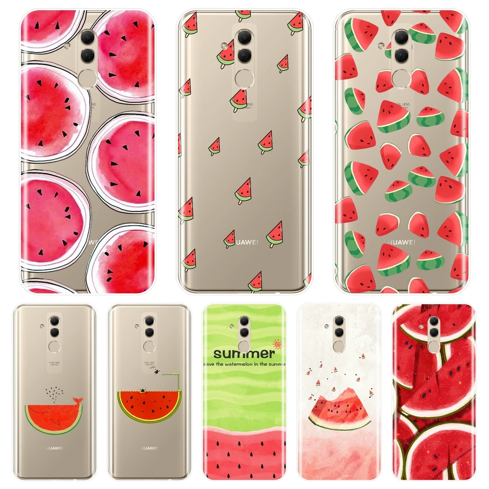 

For Huawei Mate 20 10 9 Pro Case Silicone Soft Watermelon Fruits Funny Back Cover For Huawei Mate 7 8 9 10 20 Lite Phone Case