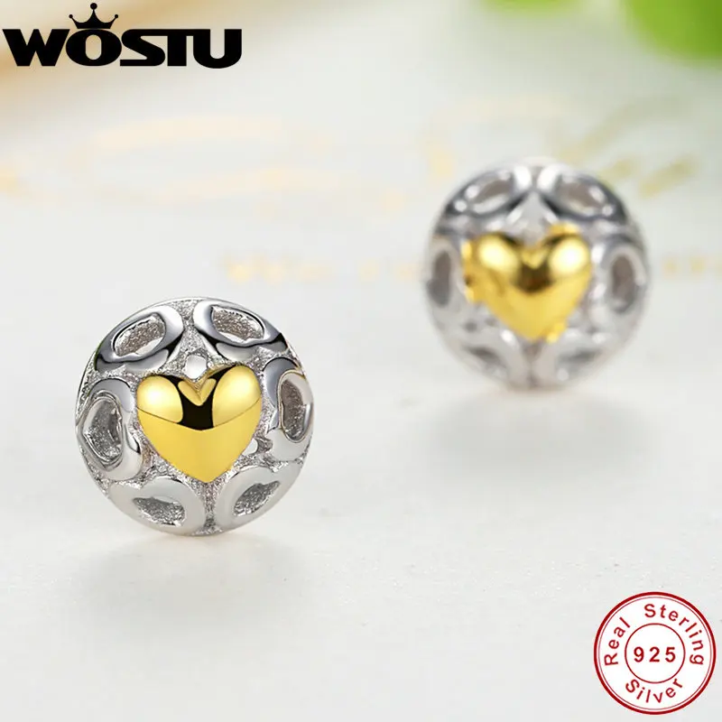 Женские Романтические серьги гвоздики WOSTU из настоящего серебра 925 пробы My One True