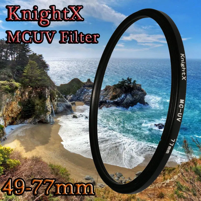 

KnightX 52mm 58MM 67MM MC UV Lens Filter UV for Nikon D7000 D5100 D5000 D3100 D3000 D3300 nd 5D 6D 7D cokin p gopro lens lenses