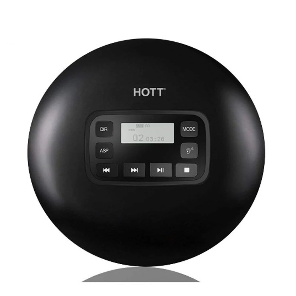 

HOTT 611 portable CD player, personal cd player, car cd player, enjoy music and audio book, practice foreign language listening