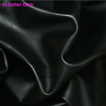 

Good 69*50cm Faux Leather Fabric Black PU Leather Fabric For Clothing Synthetic Faux Leather Fabric For Sewing Diy Patchwork
