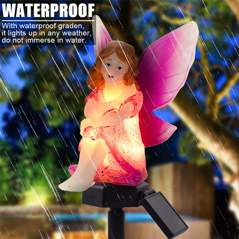 Газонная лампа на солнечной энергии, пейзаж, водонепроницаемый цветок, Сказочный Дом, напольный энергосберегающий светодиодный садовый декор