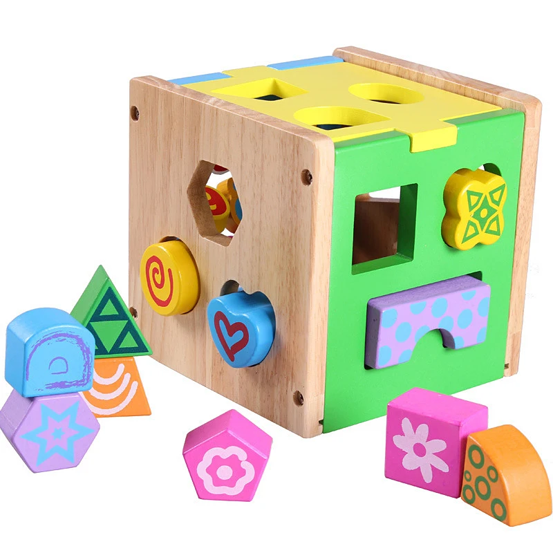  Children's Geometry Box Shape Pairing Digital Wisdom House Intelligence Box Baby Early educational 