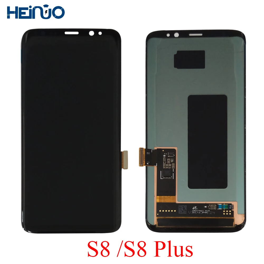 Оригинальный SUPER AMOLED S8/S8 плюс ЖК дисплей + рамка для Samsung Galaxy S8 g950 G950F Дисплей G955 G955F