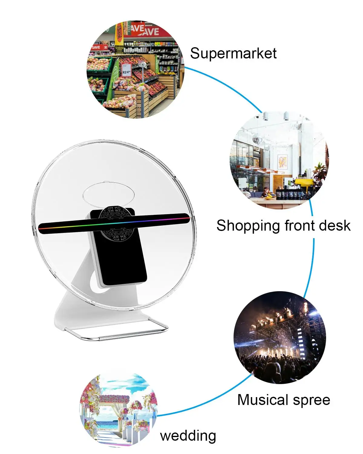 

3D Hologram Fan 30cm Super Great Can Play Your Super Ads