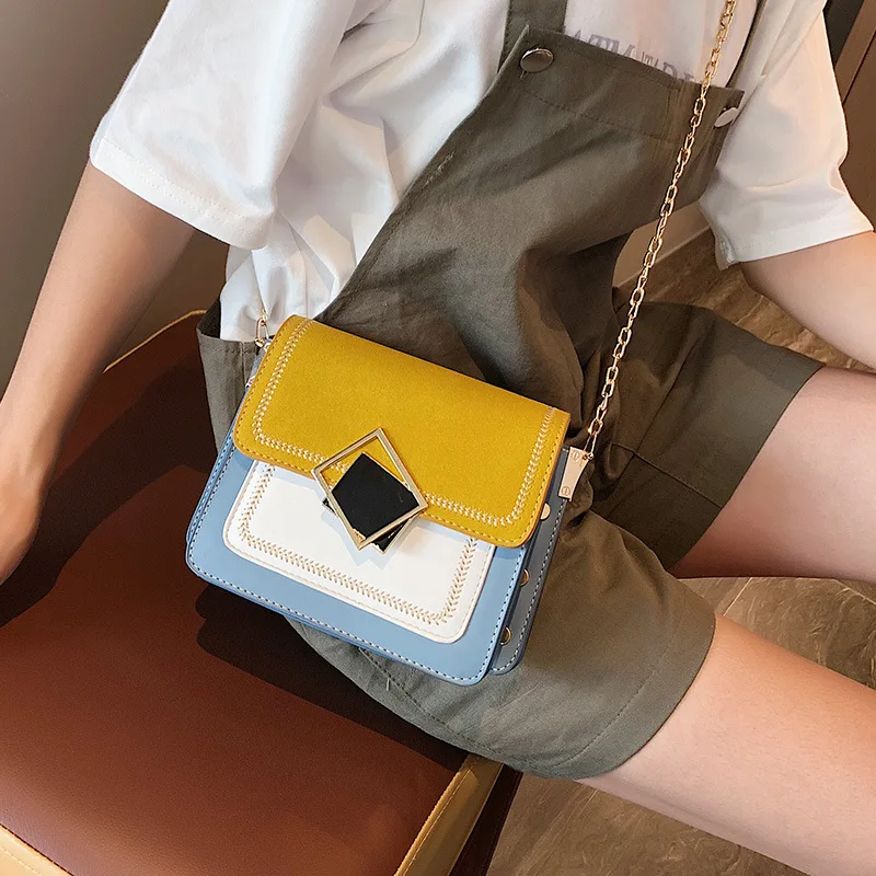 

Bag for women's bag Small fresh bag women 2019 new Korean fashion simple small square bag Joker chain shoulder Messenger bag