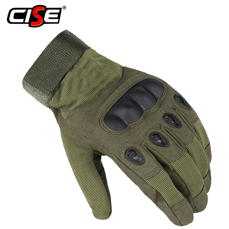 Mens Motorcycle Hard Knuckle Full Finger Gloves Motocross Protective Gear Outdoor Sports Riding Racing Cycling Non-slip Tactical