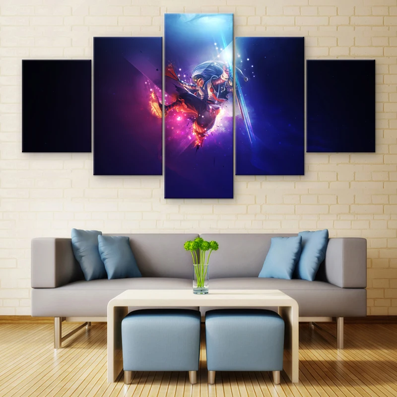 Modern-Wall-Art-Canvas-Painting-5-Panel-Shaco-League-of-Legends-Wall-Art-Home-Decor-For (2)