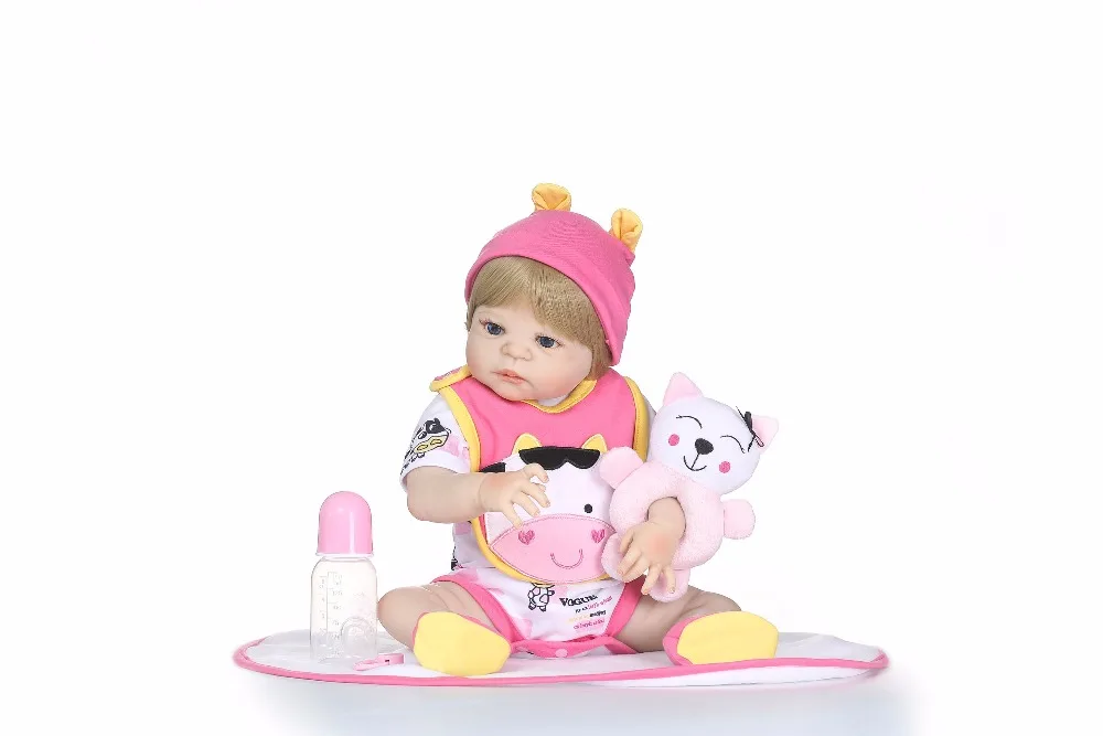 NPK кукла 19 дюймов 48 см Reborn Baby Dolls полностью силиконовая кукла Reborn Bebe виниловые игрушки подарки милые пламаты для девочек и мальчиков bonecas