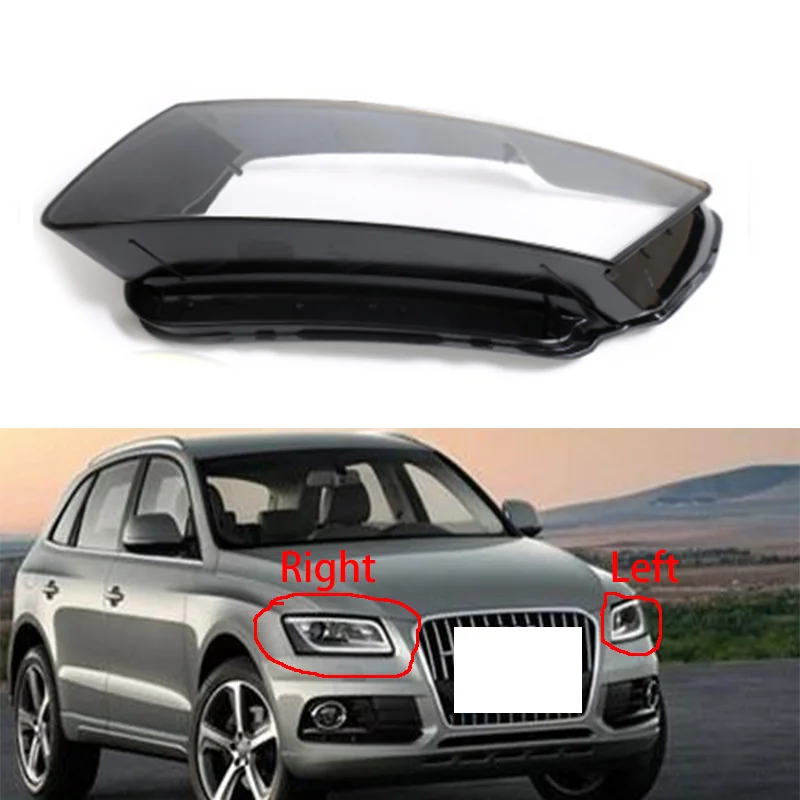 

For AUDI Q5 2010-2012 OR 2013-2016 front headlamps transparent lampshades lamp shell masks headlights cover lens Headlight glass