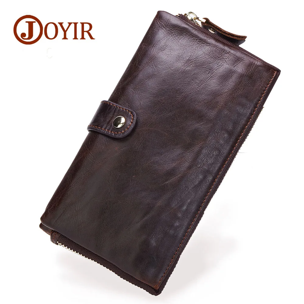 

Men's Wallet Genuine Leather Long Wallet Male Wallets Handbag Male Long Cellphone Clutch Long Coin Purse Card Holder Men Purse