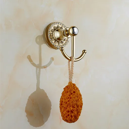 Buy Diamond golden robe cloth hook brass hooks in