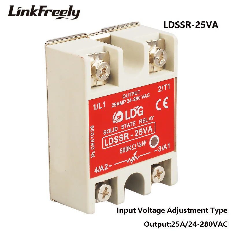 

SSR-25VA Solid State Relay 25A Output 24-280VAC Input:110V 230V 400V AC SSR Voltage Relay Board Switch Module SSR 25VA 10VA 40VA