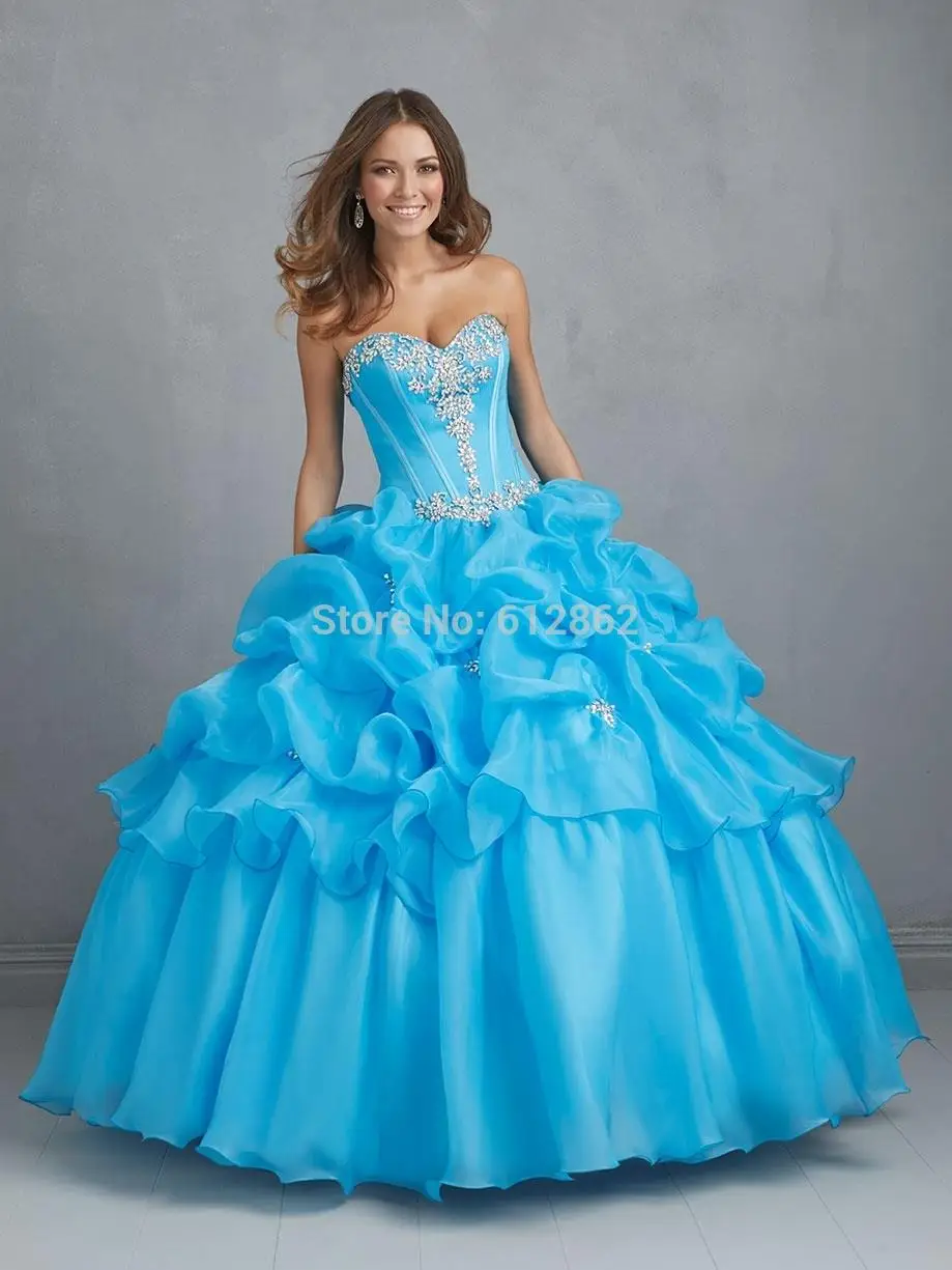 Sweetheart Neckline Lace Up Back Ball Gown Organza Blue Princess Sweetheart Neckline Lace Up Back Ball Gown Organza Blue Princess Wedding Dresses On Aliexpress Alibaba Group