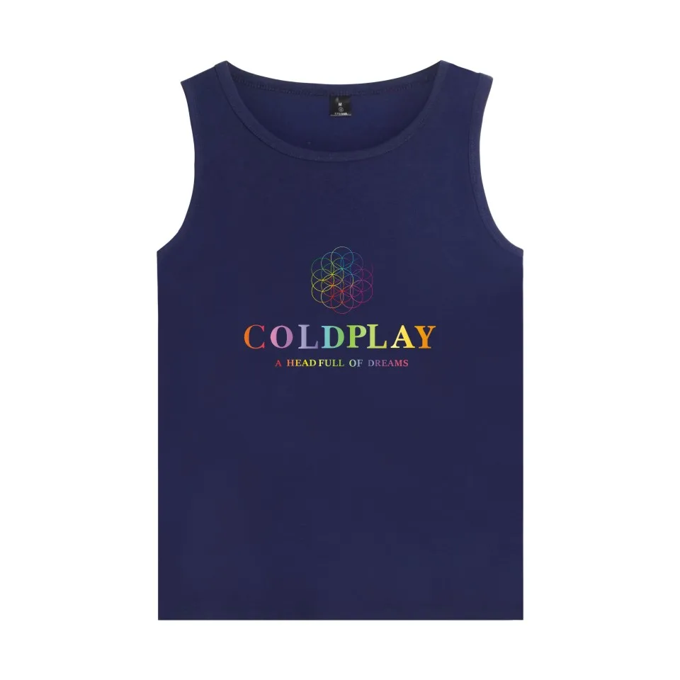 

Rock Band Coldplay Print Summer Vest Tank Top Mens Bodybuilding And Plus Size Rock Music Coldplay Tank Tops Men Clothes