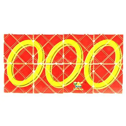 Lingao Mini 8 Panels 3 Rings Red Magic Folding Puzzle Cube Twisty