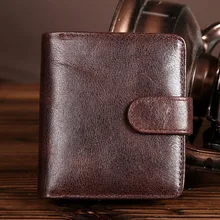 Chaude 2016 Marque De Luxe Court 100% Véritable En Cuir Portefeuilles Samll Hommes D’affaires Portefeuilles Casual Mini Hasp Sacs À Main Titulaire de la Carte de Trésorerie