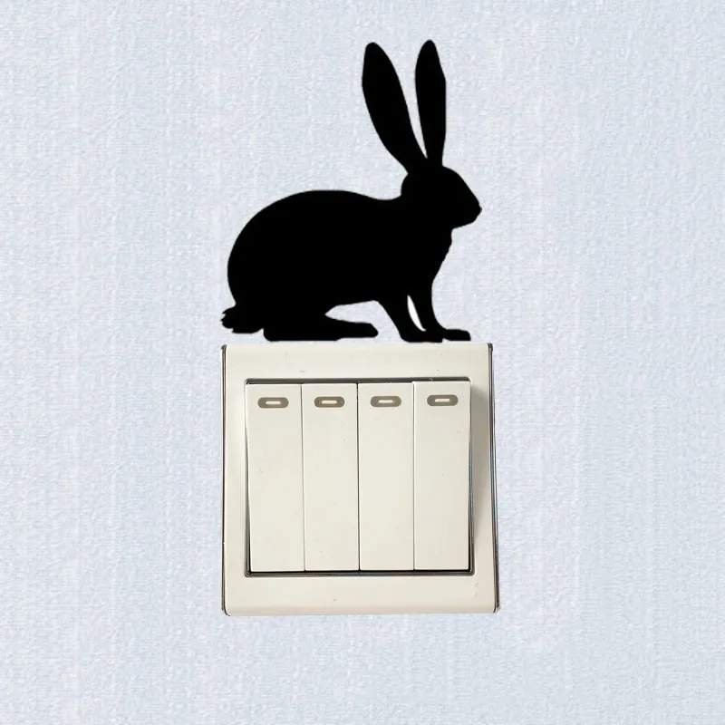 Removable Bunny Rabbit Vinyl Switch Sticker Decor Wall Decal 3ss0092 Decorative Wall Decal Wall Decalsswitch Sticker Aliexpress
