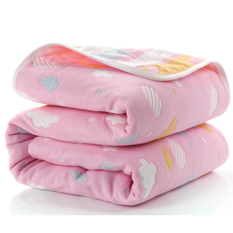 Baby Blanket 110 CM Muslin Cotton 6 Layers Thick Newborn Swaddling Autumn Baby Swaddle Bedding Receiving blanket