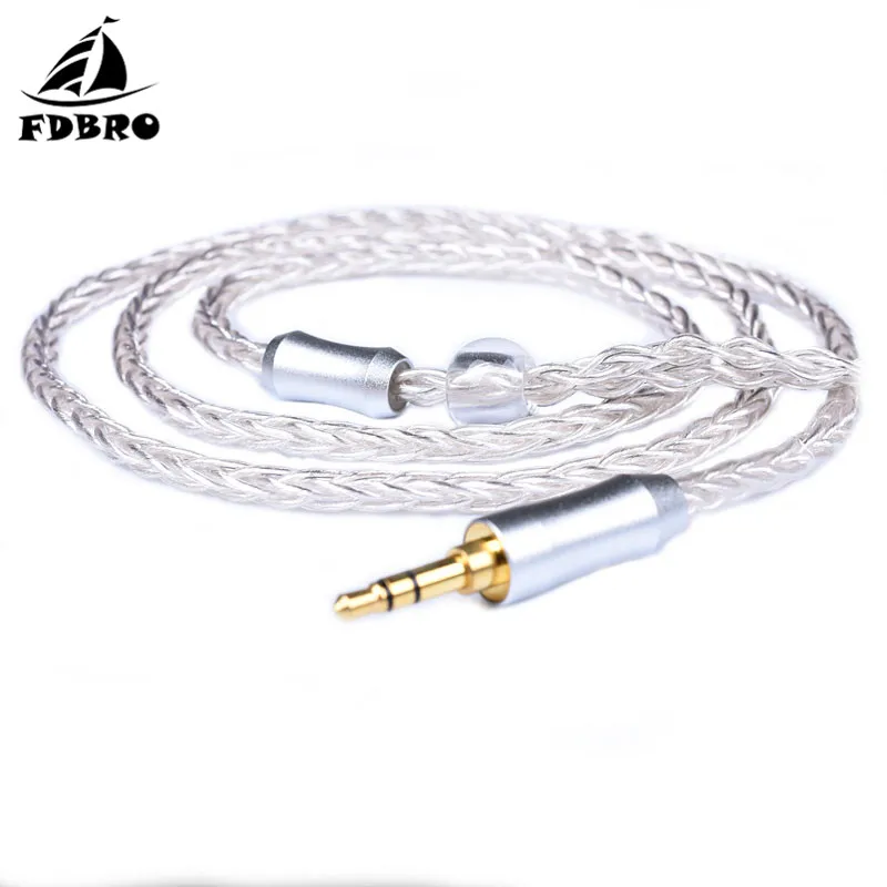 FDBRO наушники с серебряной пластиной SE215/535 0 78 мм2 контактный кабель микрофоном