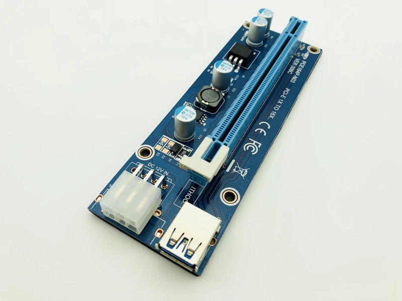 Карта расширения PCIe PCI E Express 008C для ПК Райзер с 1x на 16x USB 3 0 кабель передачи данных