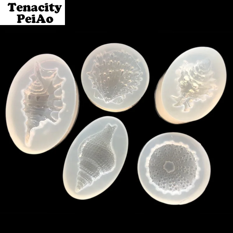 

Transparent Diy Silicone Mold for Resin Conch Shell Style Epoxy Uv Resin Molds for Pendant Jewelry Making Tools