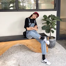 Женские джинсы весна лето трендовые корейские стильные универсальные простые Ulzzang Kawaii уличные женские брюки шикарные повседневные Harajuku