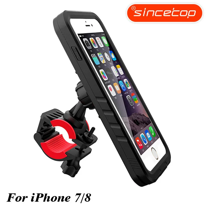 Ударопрочный держатель для телефона на велосипед для iPhone Xs 6, 7, 8 Plus, X навигационный кронштейн для езды на велосипеде спортивный держатель для телефона - Цвет: Only For iPhone 7-8