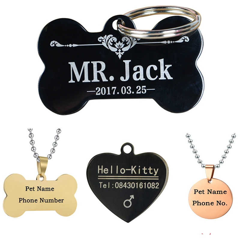 small dog name tags engraved