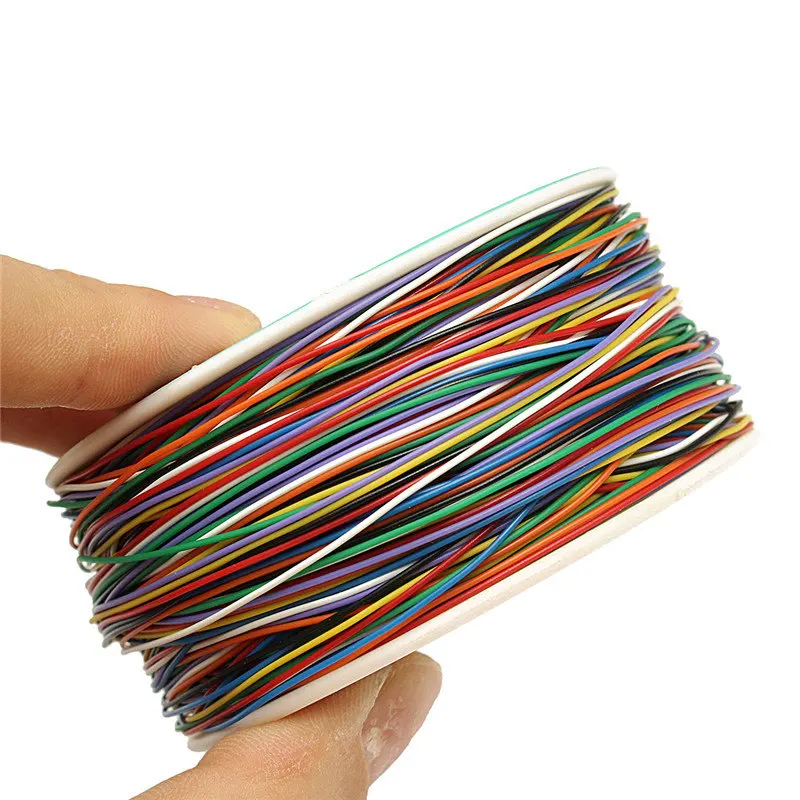 

P/N B-30-1000 200M 30 AWG 8-Wire Colored Insulation Test Wrapping Copper Cable Promotion