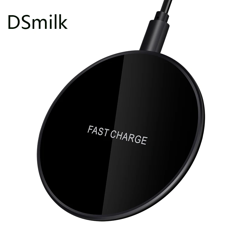 

DSmilk Wireless Charger Charging Pad for iPhone 8 XR X Samsung S10 S8 5V/1A Adapter Charge Mobile Phone QI Device Universal