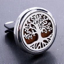 Новая Жизнь Дерево из нержавеющей стали освежитель воздуха для автомобиля духи эфирные масла диффузор медальон случайный отправить 1 шт. масляные подушечки в подарок