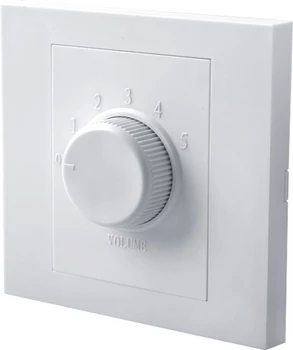 

100W In Wall Stereo Speaker Volume Control with Impedance Matching,Wall Mount Rotary Volume Control Knob dual